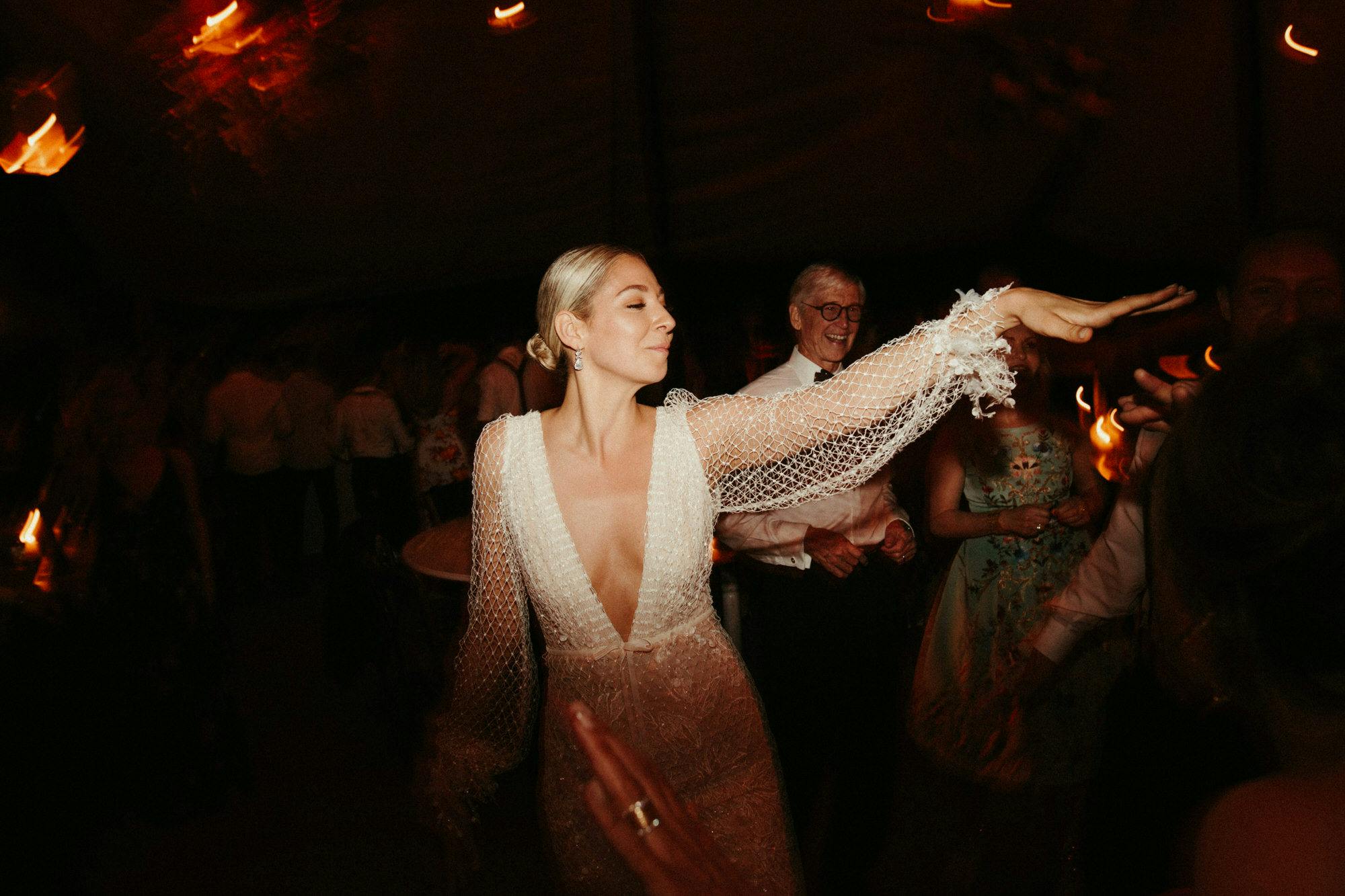 bride dancing at her wedding