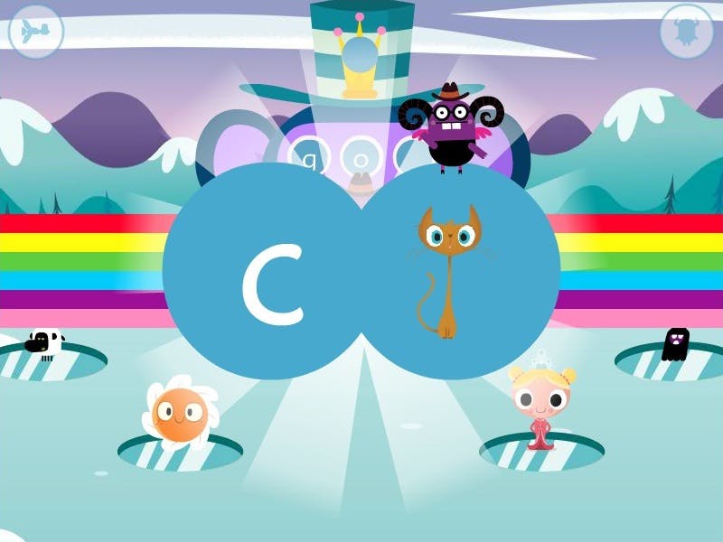 screenshot of teach your monster to read teaching c letter sound connection