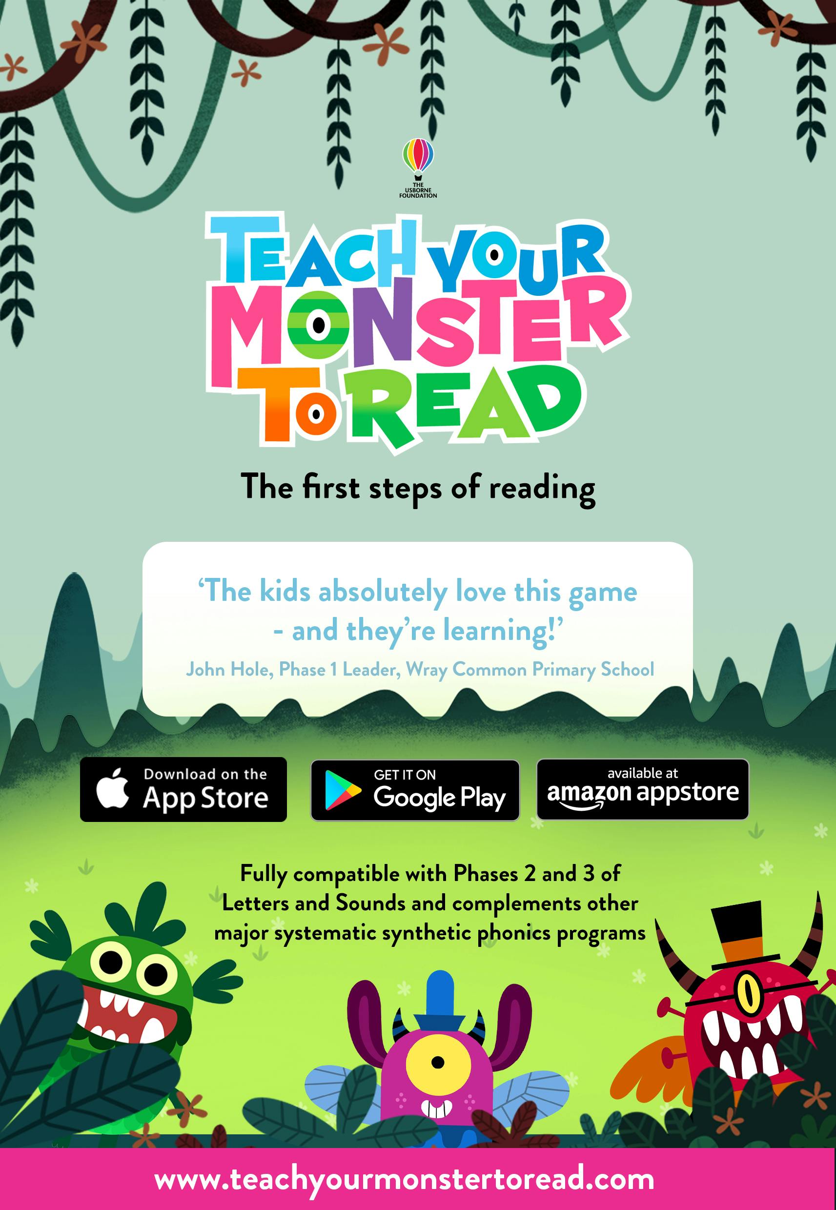 Get Children Playing At Home   Teach Your Monster To Read