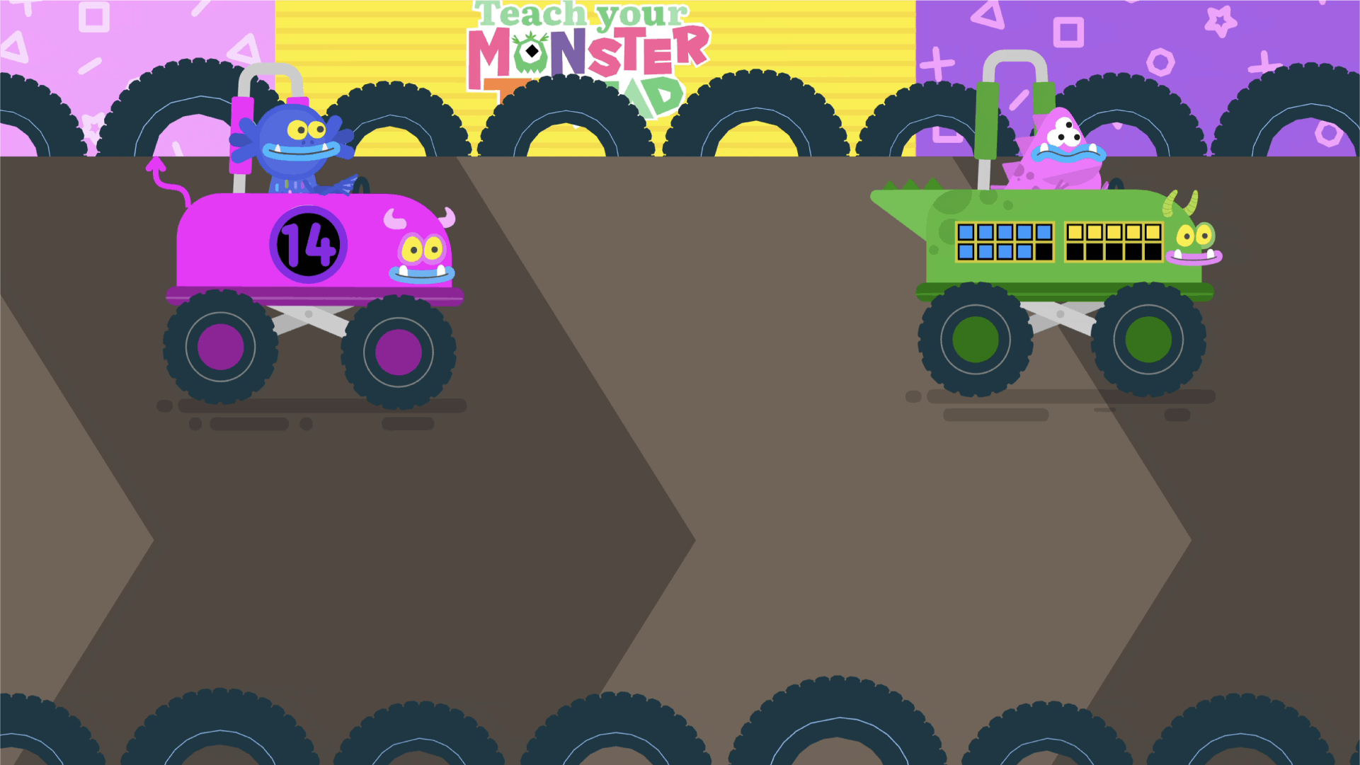 Number Skills Monster Trucks Higher Numbers game