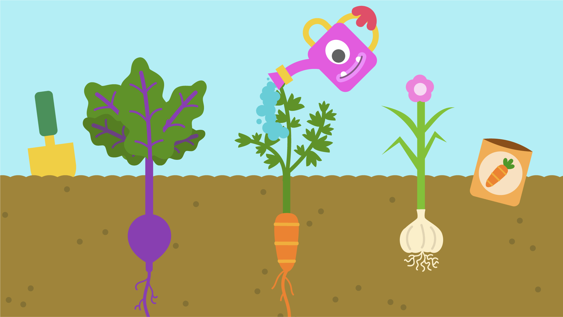 The vegetable patch in Teach Your Monster Adventurous Eating