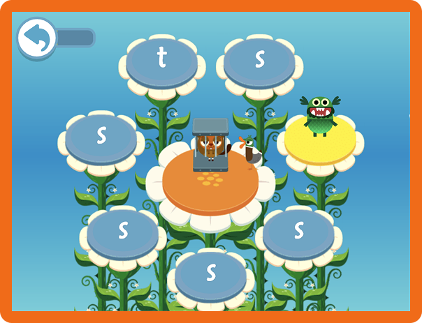 The flower jump minigame