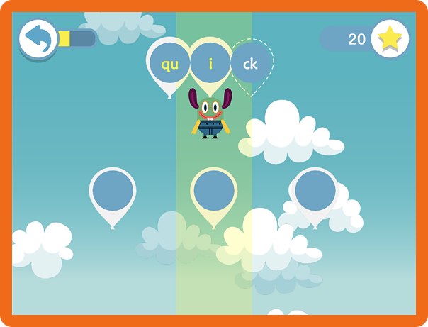 Parachute Phonics game