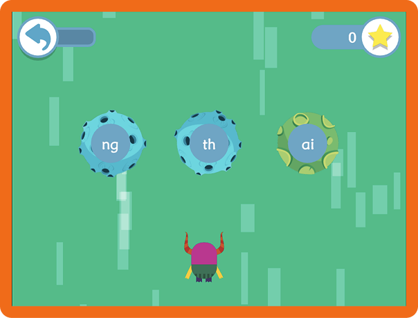 Super Jumper Phonics minigame