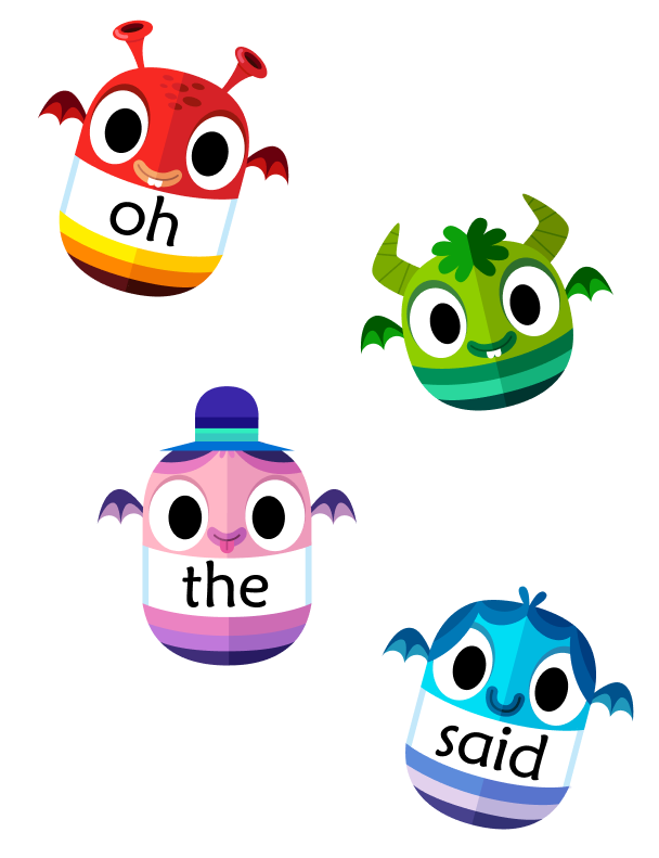 Tricky Words in Teach Your Monster to Read