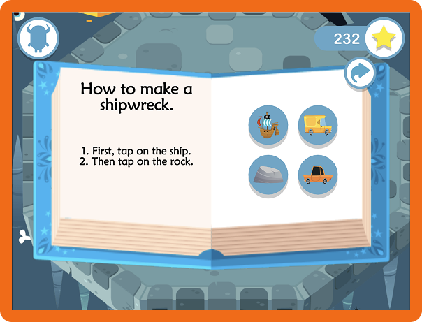 Reading for purpose in Teach Your Monster to Read