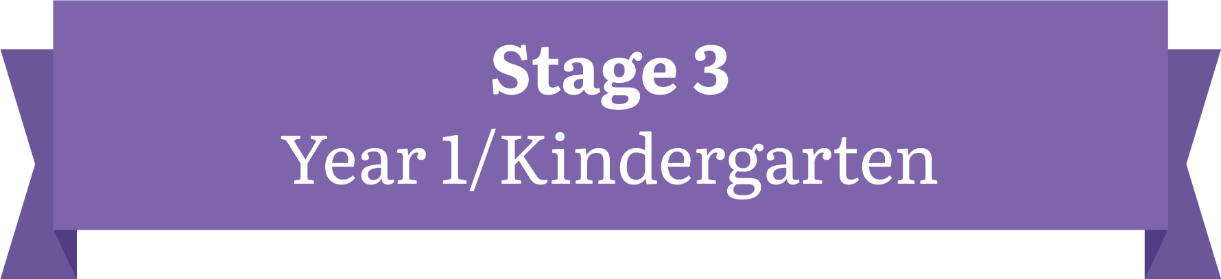 Stage 3 Year 1 and Kindergarten