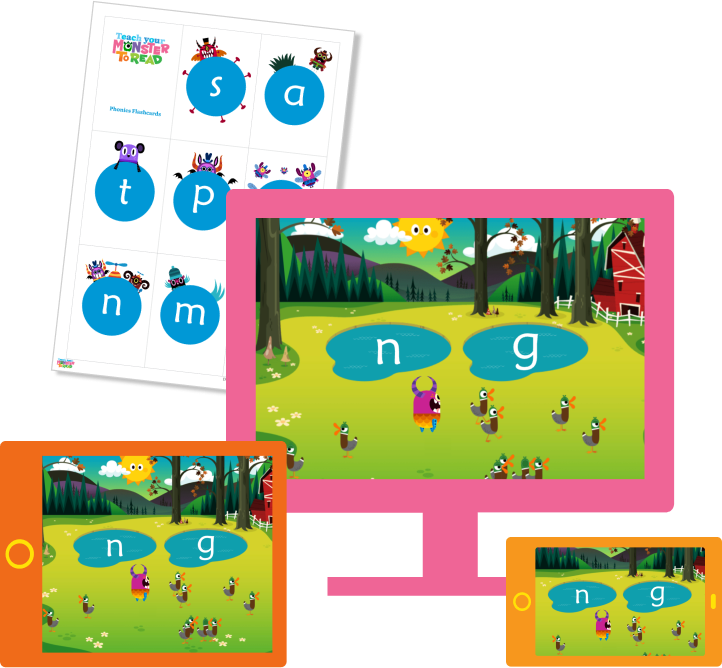 Play the phonics game on app, for free on web, and get free downloadable resources