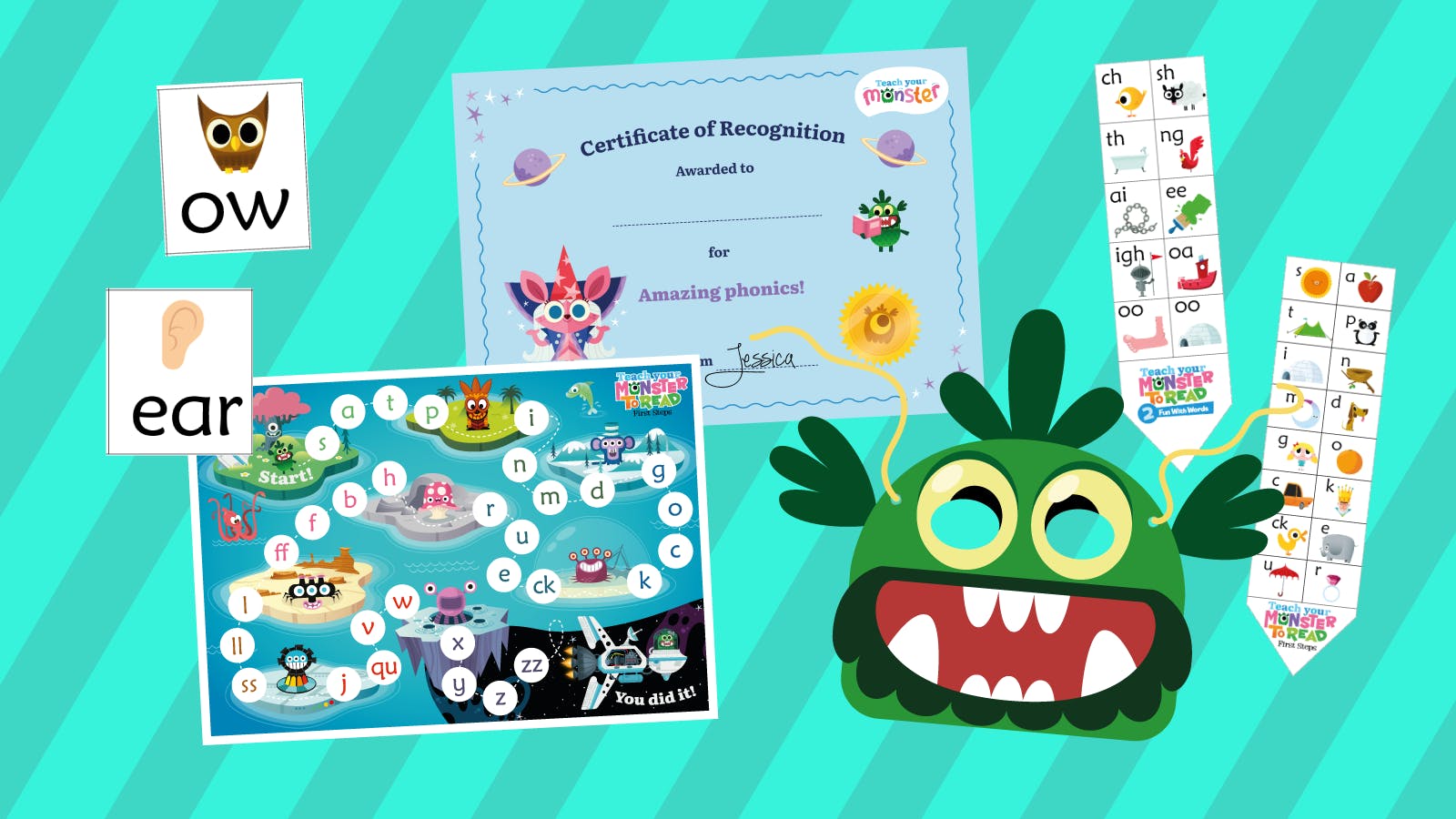 A few of the Teach Your Monster to Read resources