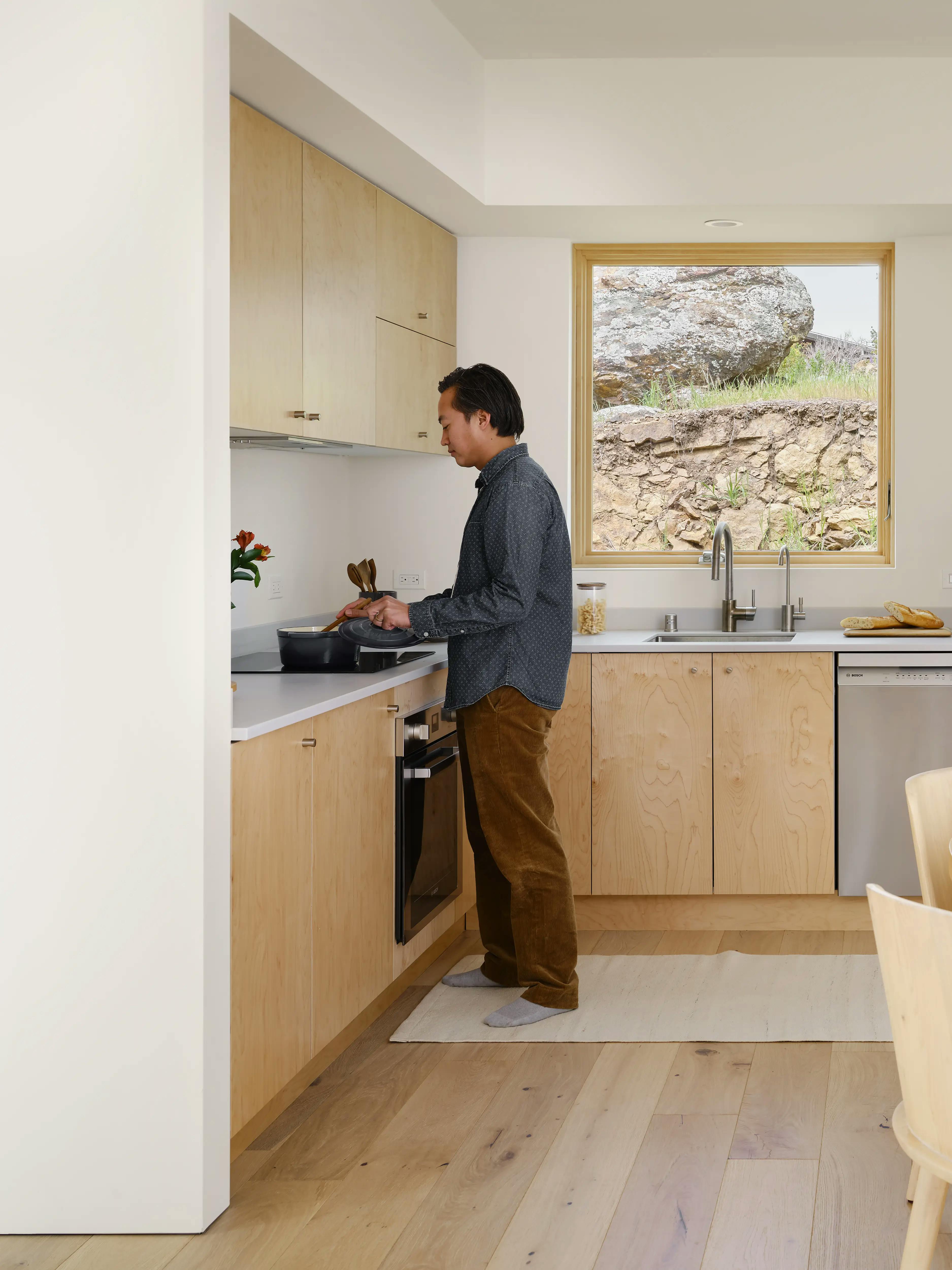 Interior of a Type Five ADU kitchen