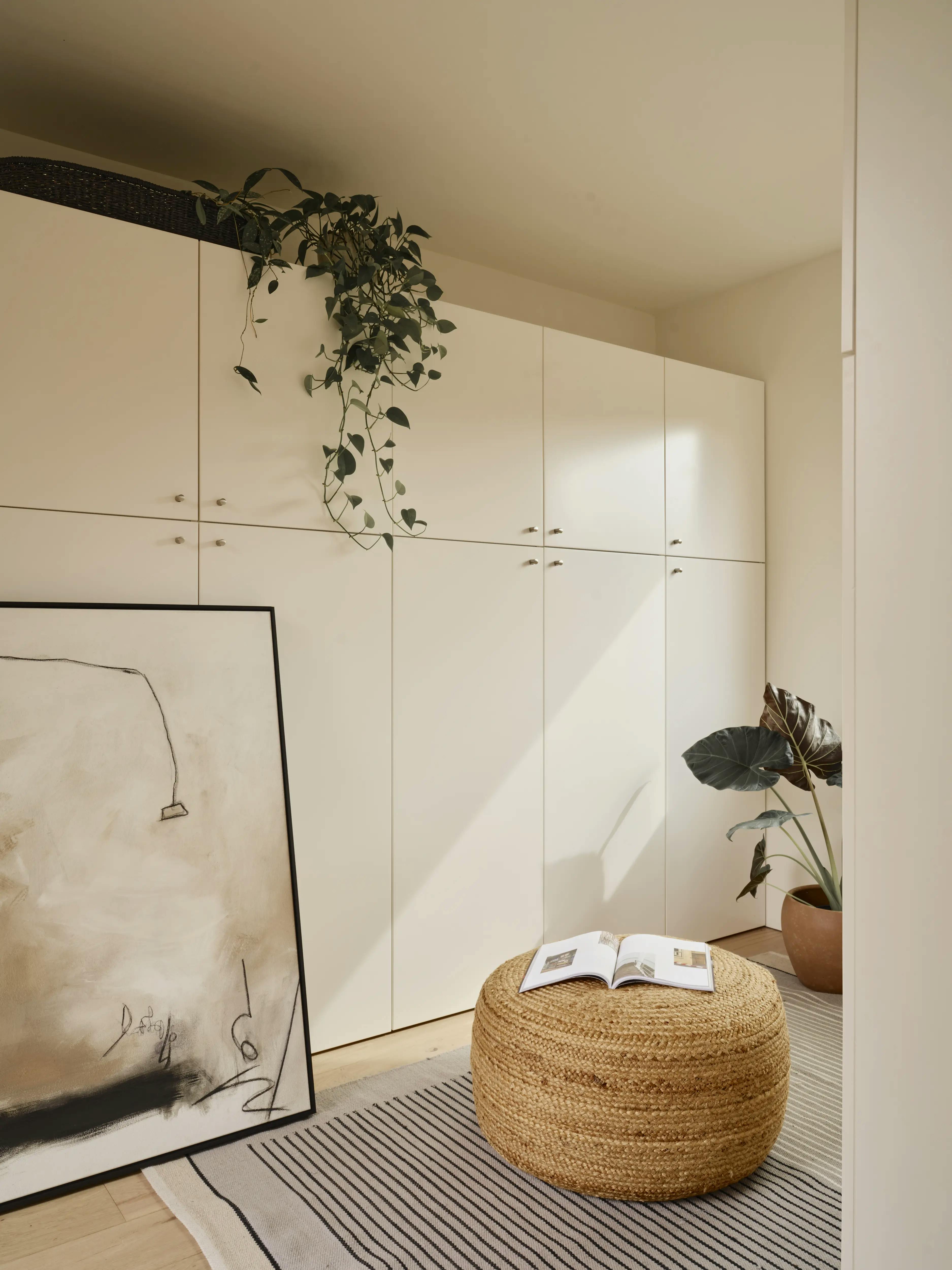 Interior shot showing built-in storage area of a Type Five ADU