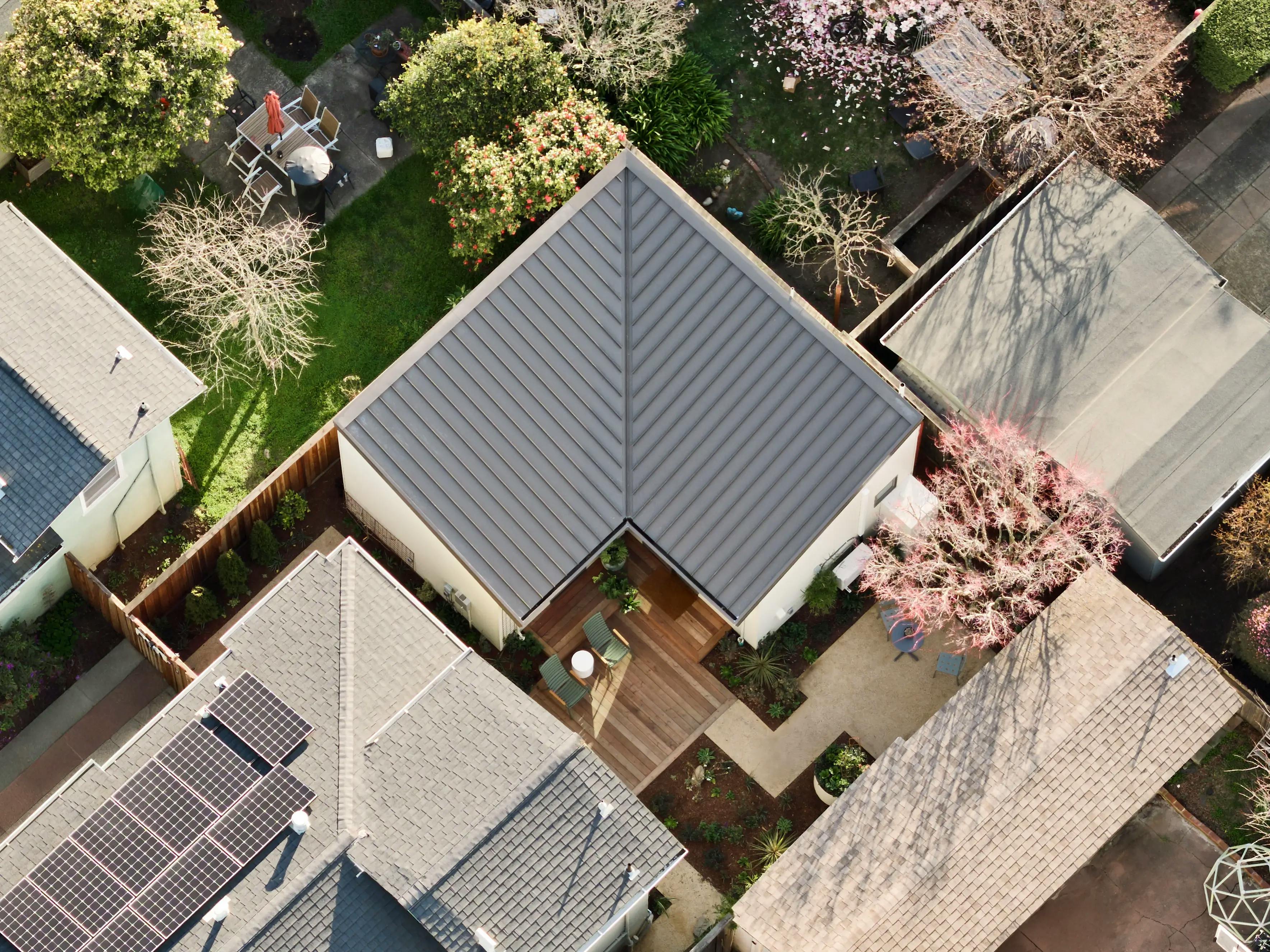 Overhead shot of an L-shape Type Five ADU