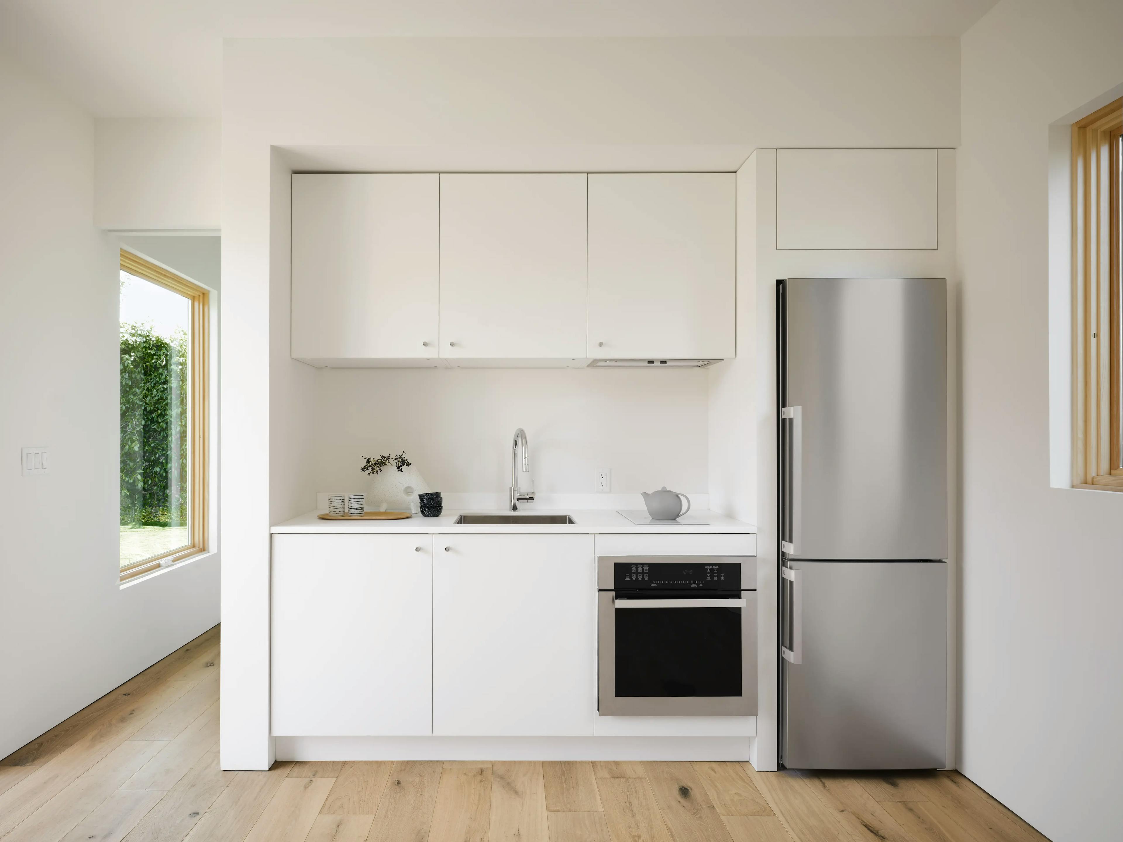 Interior view of a Type Five ADU kitchen