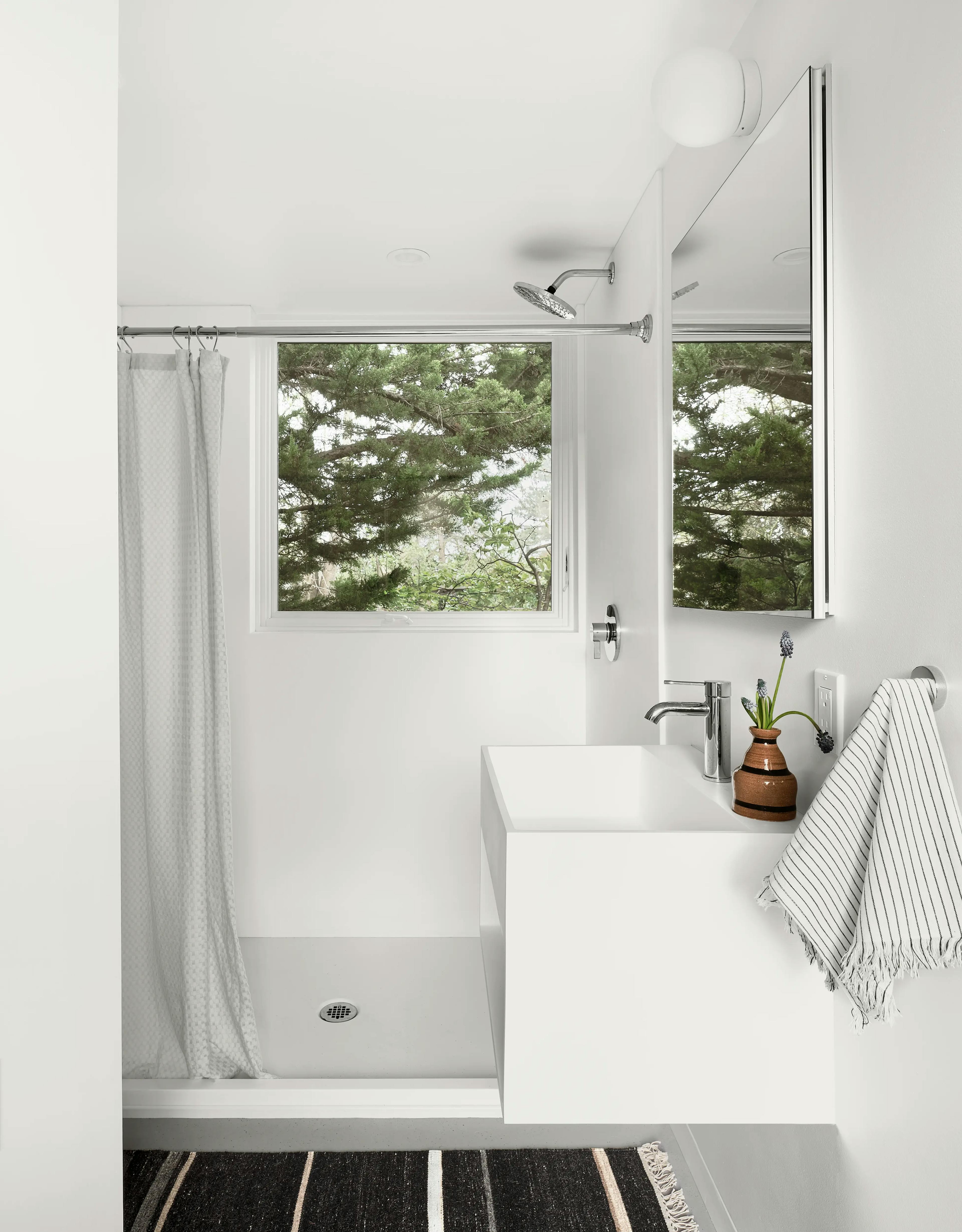 View of a Type Five ADU bathroom with laundry
