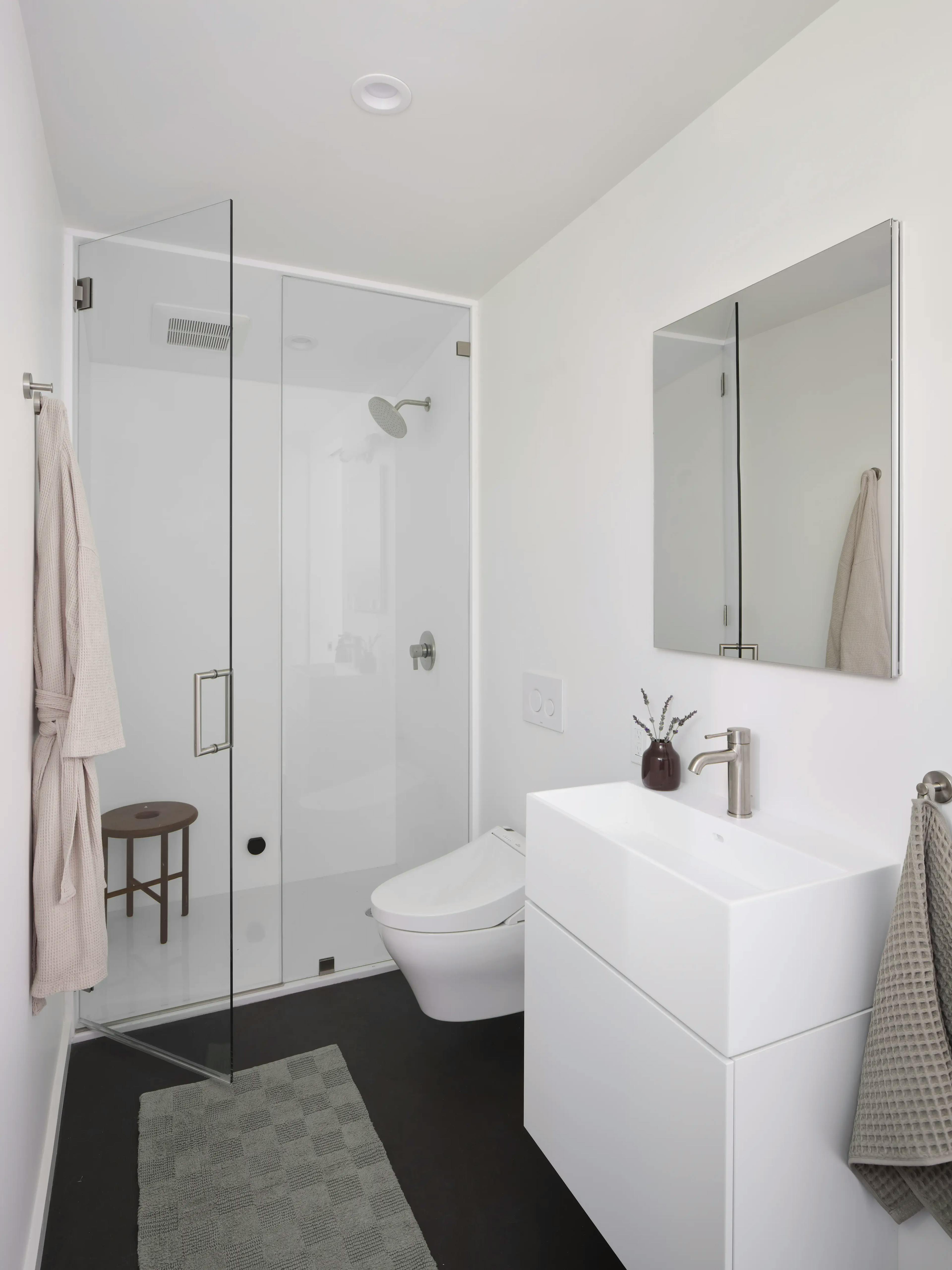 Interior view of a Type Five ADU bathroom