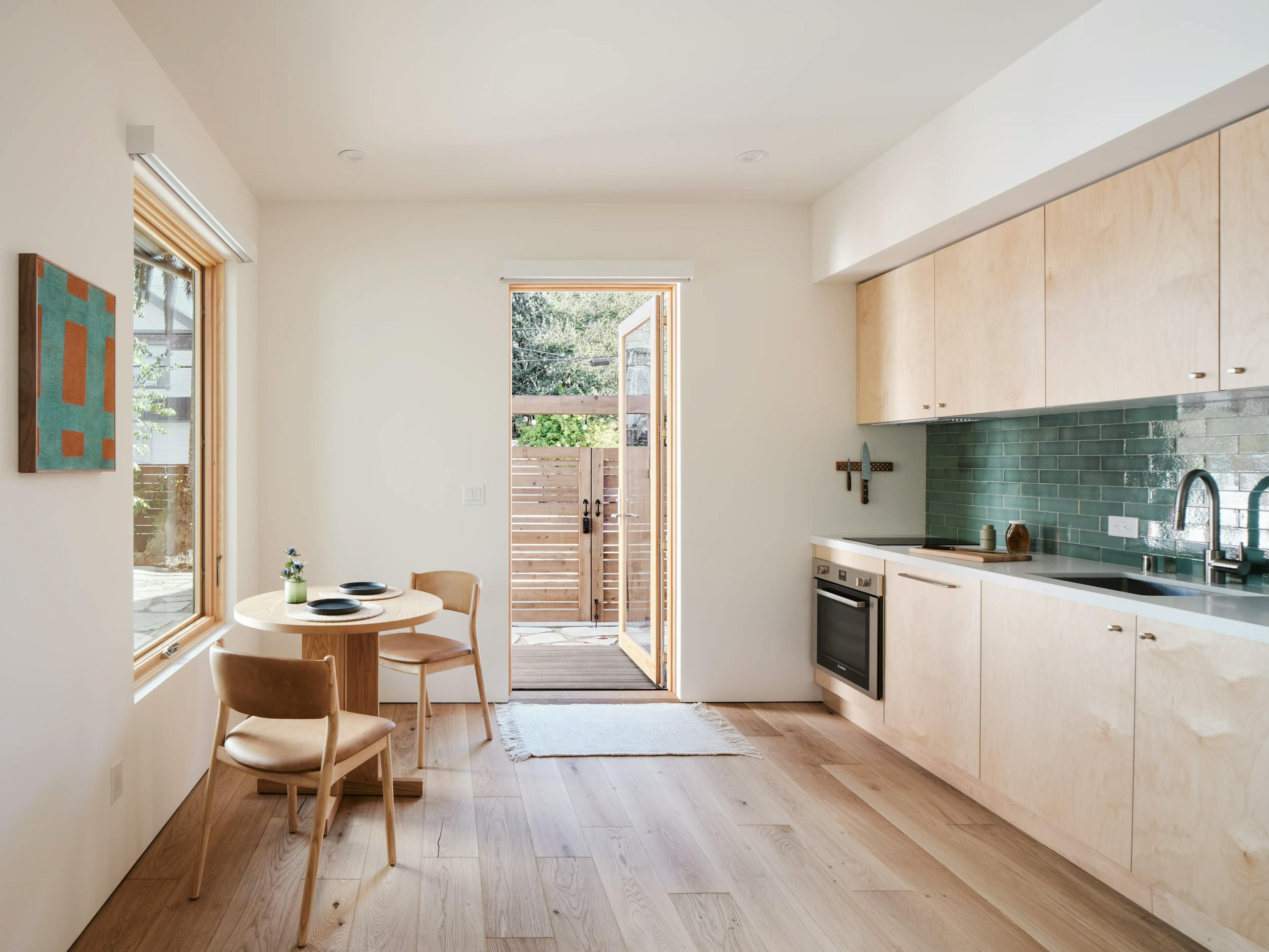 Interior shot of a Type Five ADU kitchen