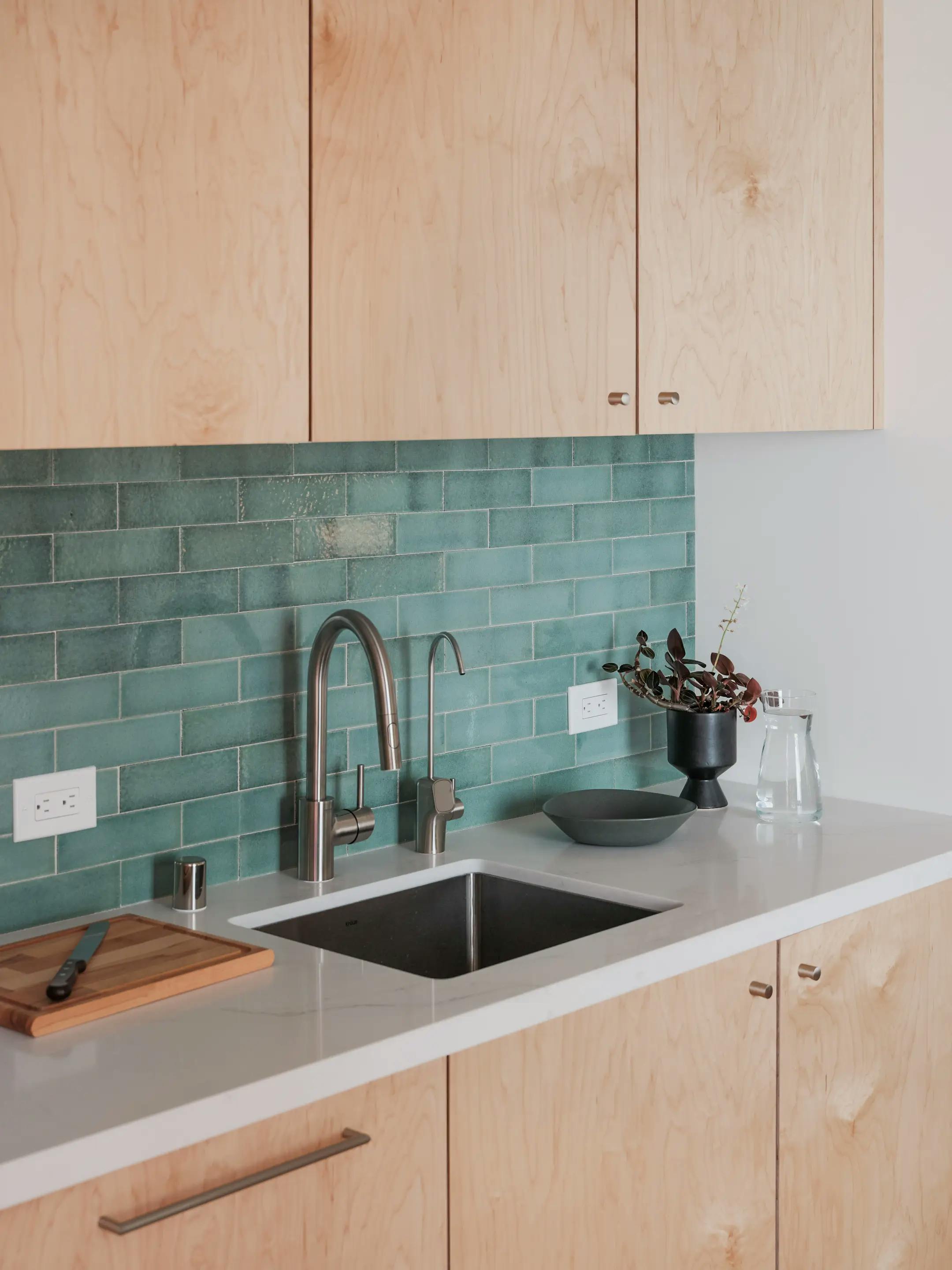 Interior shot of a Type Five ADU kitchen faucet