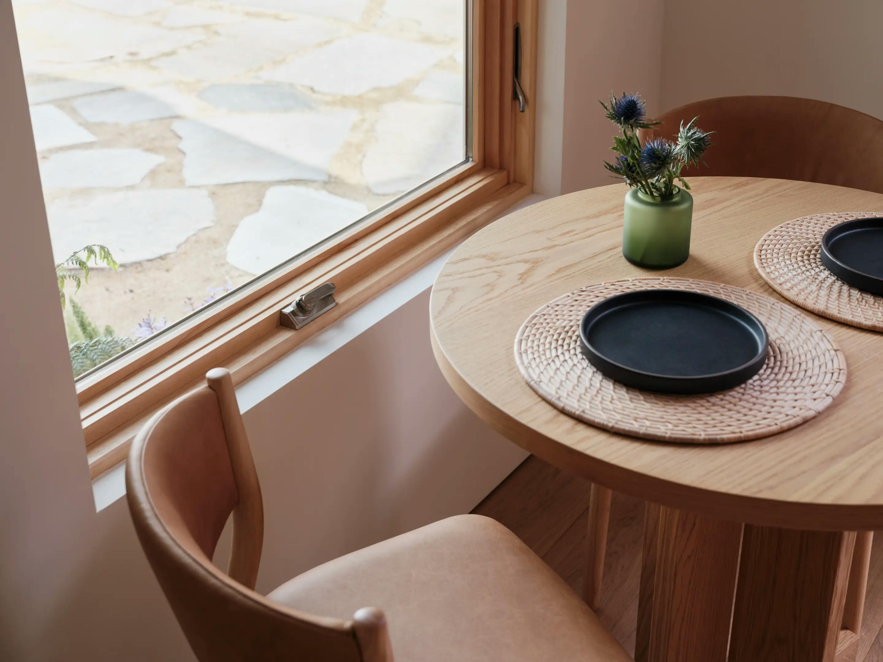 Interior shot of a Type Five ADU dining table