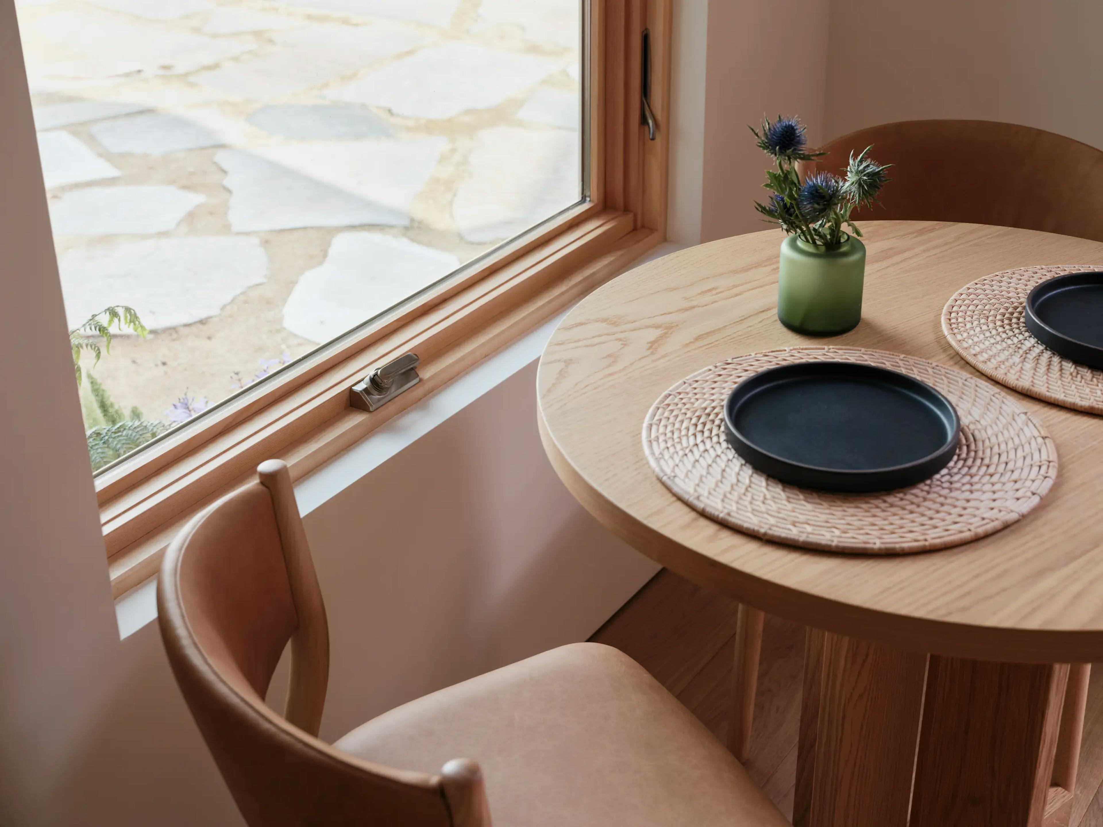 Interior shot of a Type Five ADU dining table