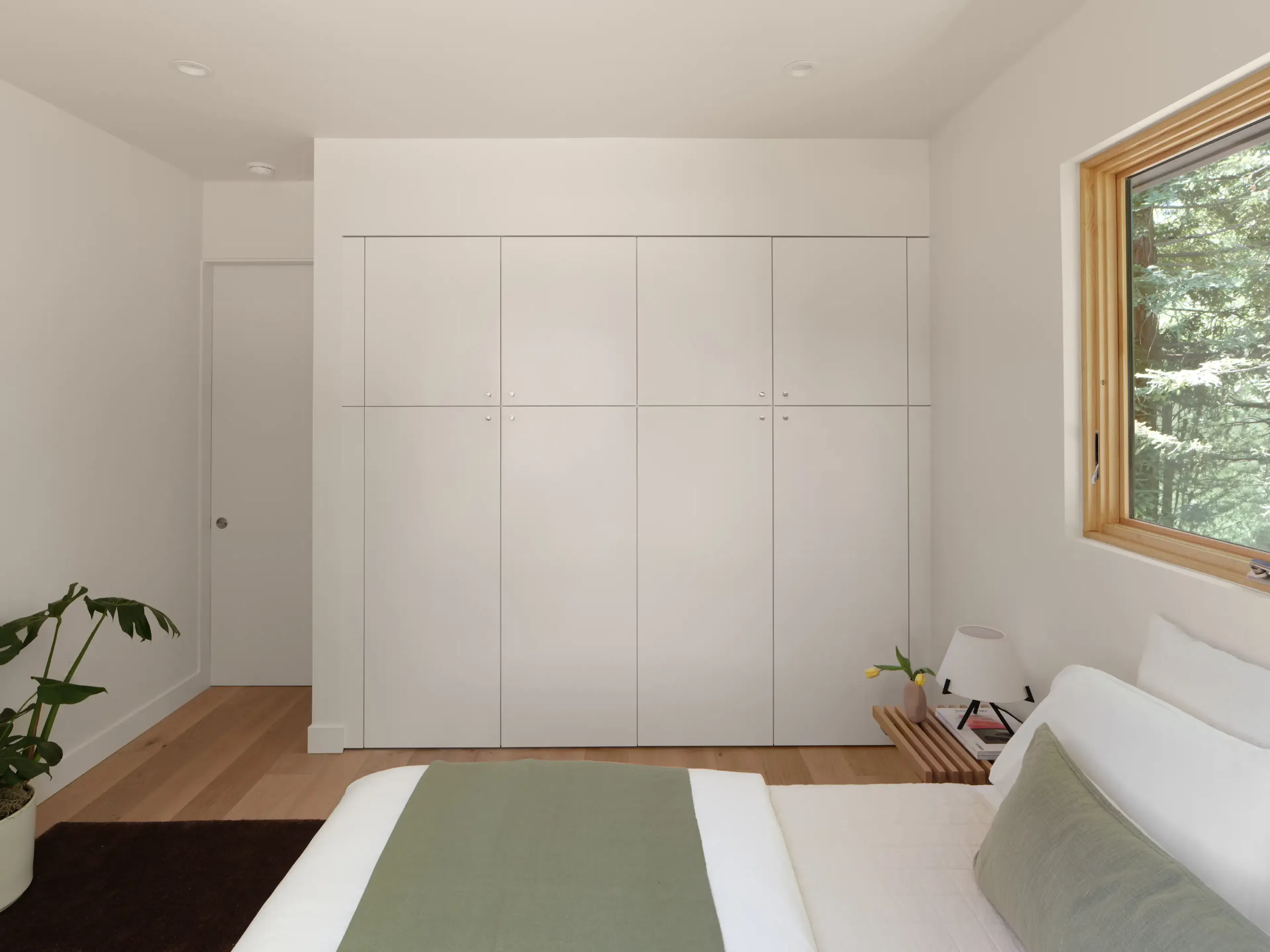 Interior shot of a Type Five ADU bedroom closet