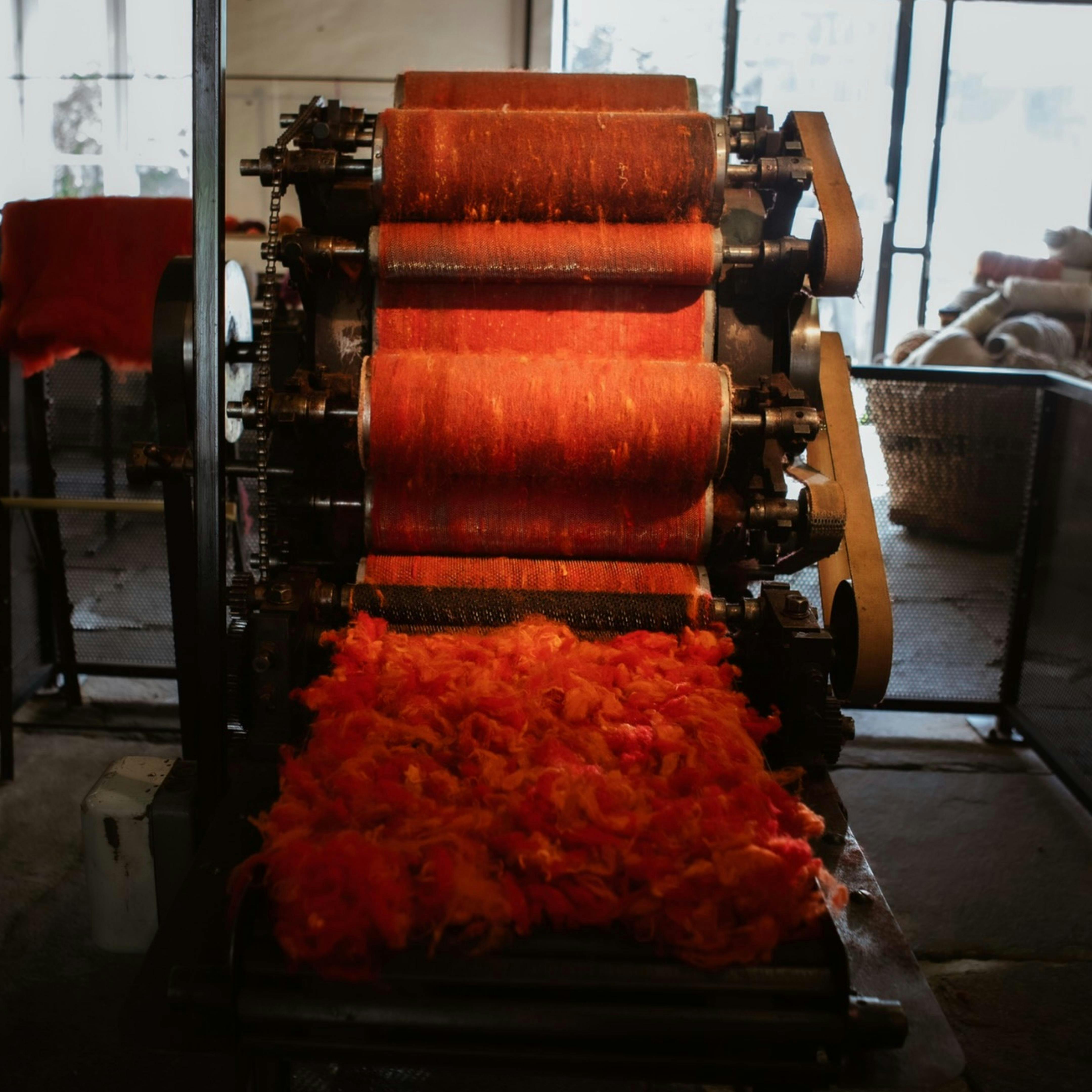Ancienne machine à défibrer la laine