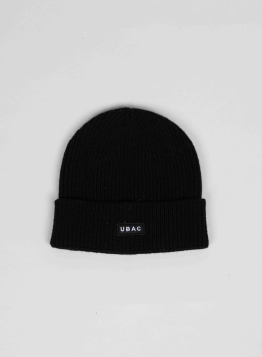 Bonnet Phoenix Noir en laine recyclée