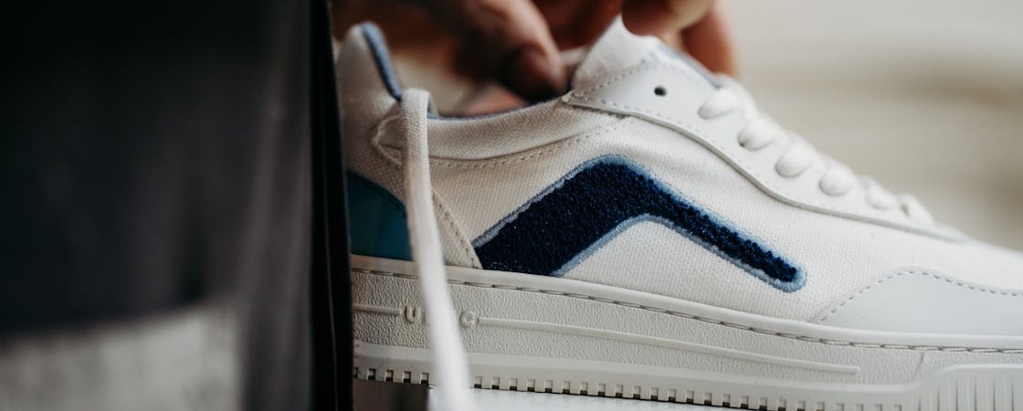 Fabrication de la basket Axolo Lin Bleu