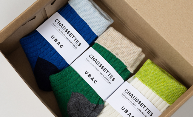 Vente éco-responsable d'accessoires en laine recyclée. - chaussette  en laine recyclée made in france