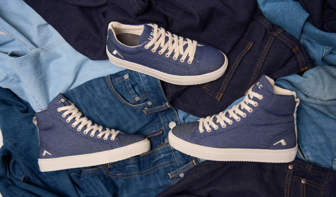 Vente écoresponsable de basket en laine recyclée pour femme. - undefined