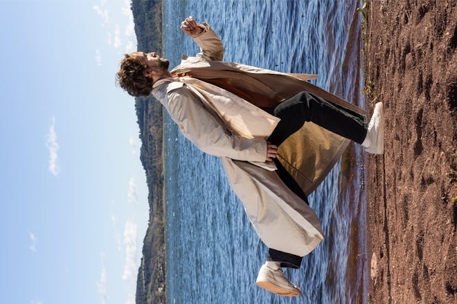 Eco-responsible sale of recycled wool sneakers for men. - undefined