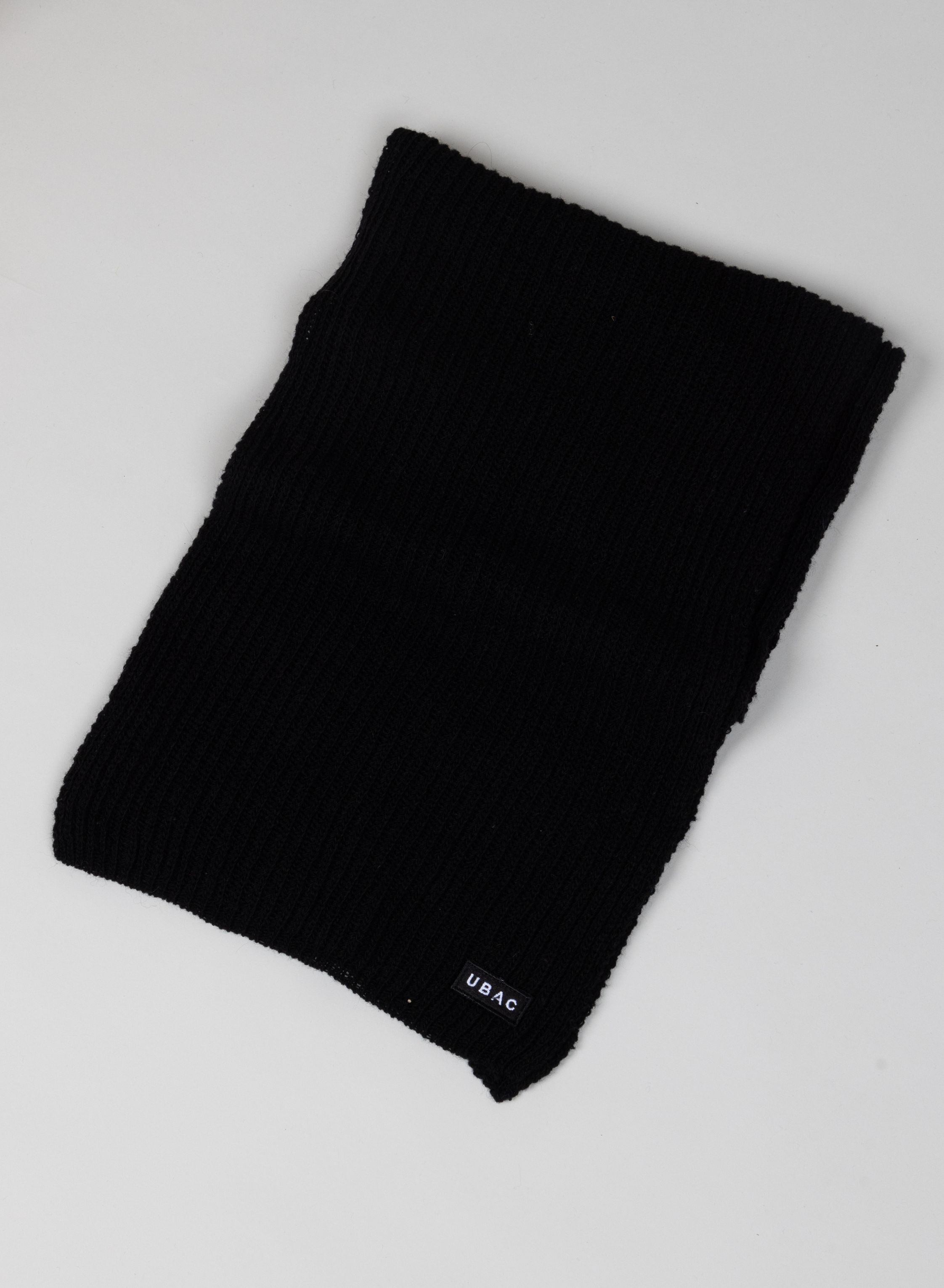 Écharpe Noir en laine recyclée