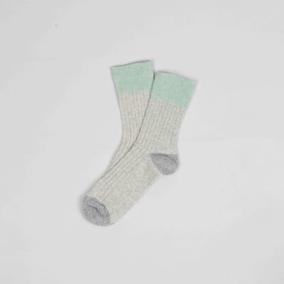 chaussette Gris en laine recyclée made in france