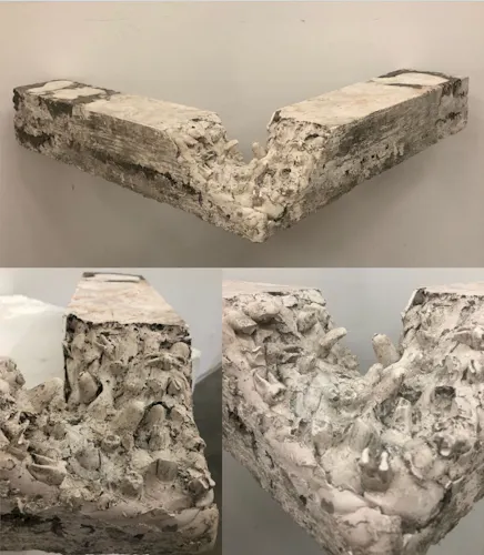"CURB STOMP" (2019) - plaster, concrete 