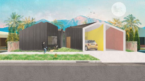 A fantasy themed elevation of the project house
