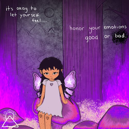 "honor your emotions" digital illustration, 2022