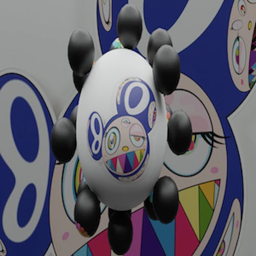 A 3D animation made for an article about Takashi Murakami.