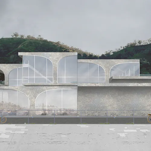 Elevational rendering from Extinct in the Wild studio