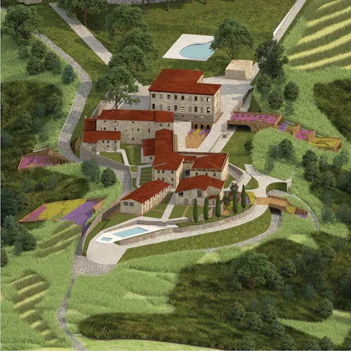 Rendering from Adaptive Mélange: Repurposing Architecture, History and Landscape studio
