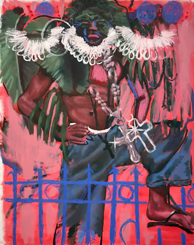 Palm Headed, 2024, Oil on Canvas, 60 x 72"