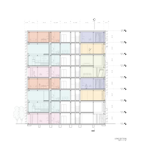 Overall Section of the residential building design
