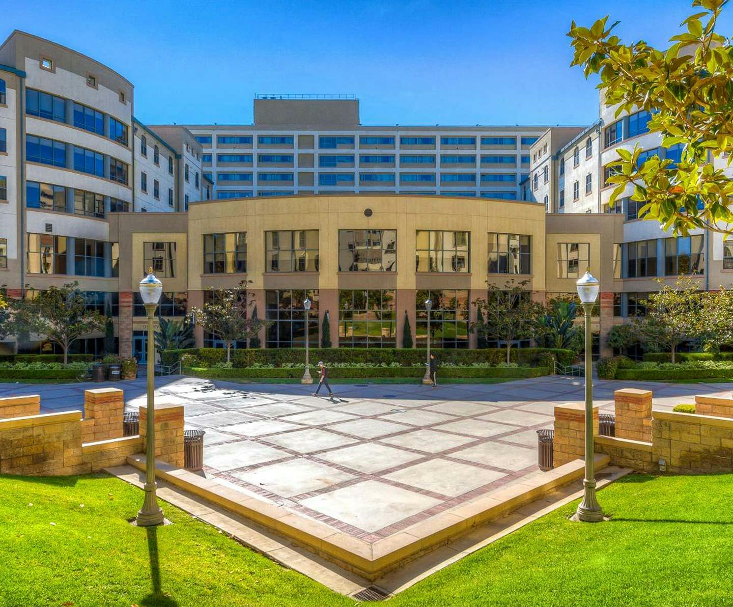 A picture of De Neve Plaza at UCLA