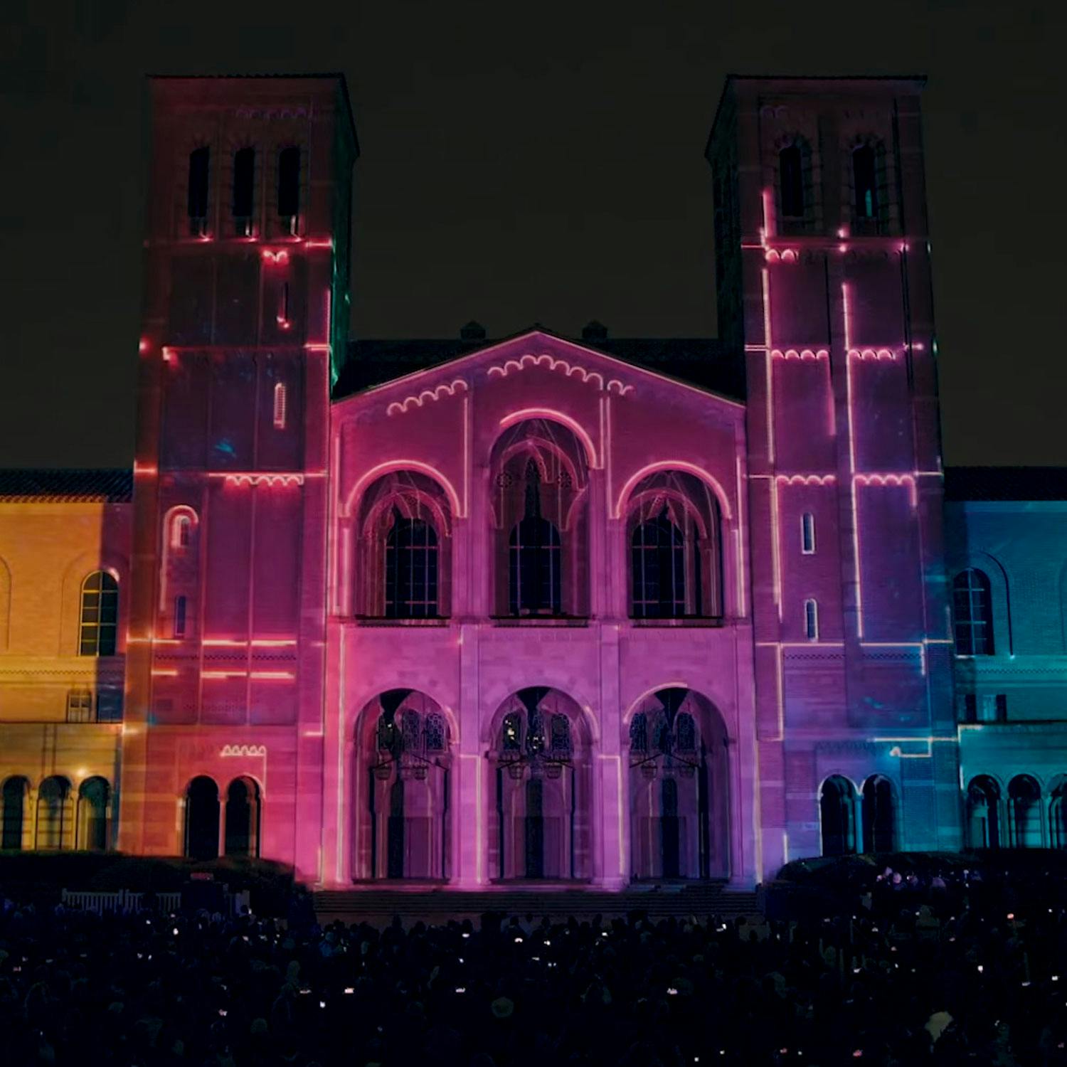 UCLA campus at night