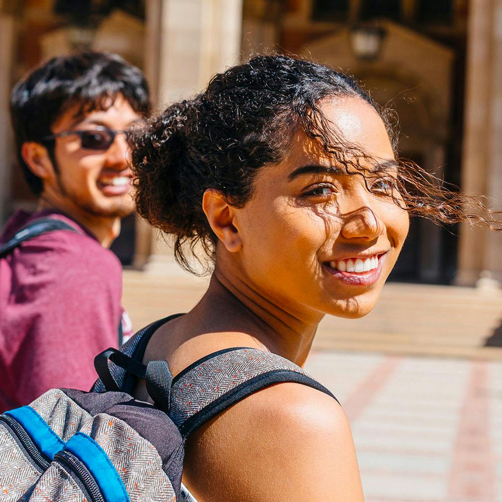 Students smiling at UCLA