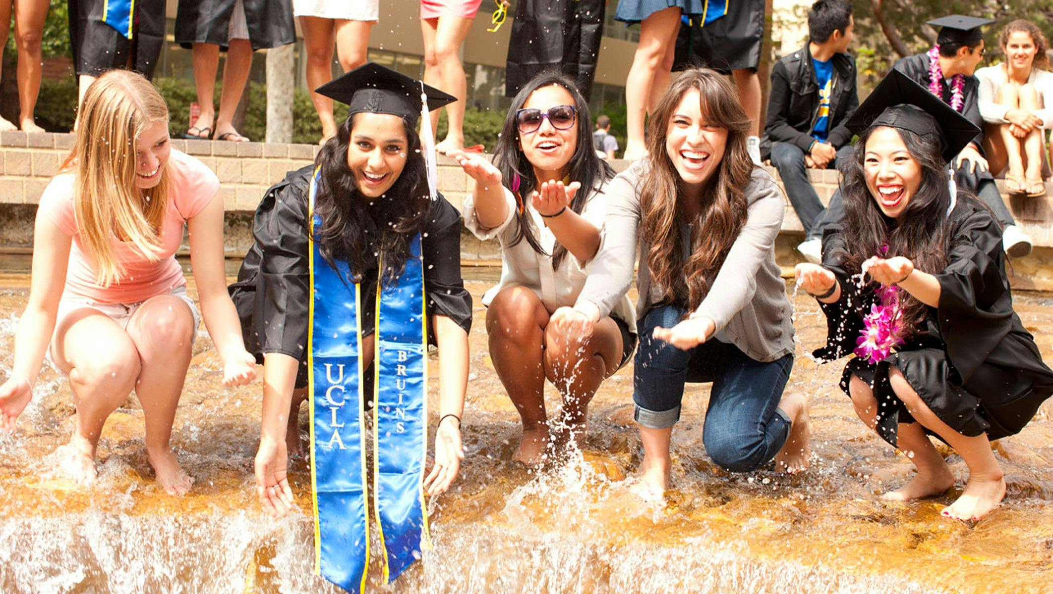 Students in Inverted Fountain