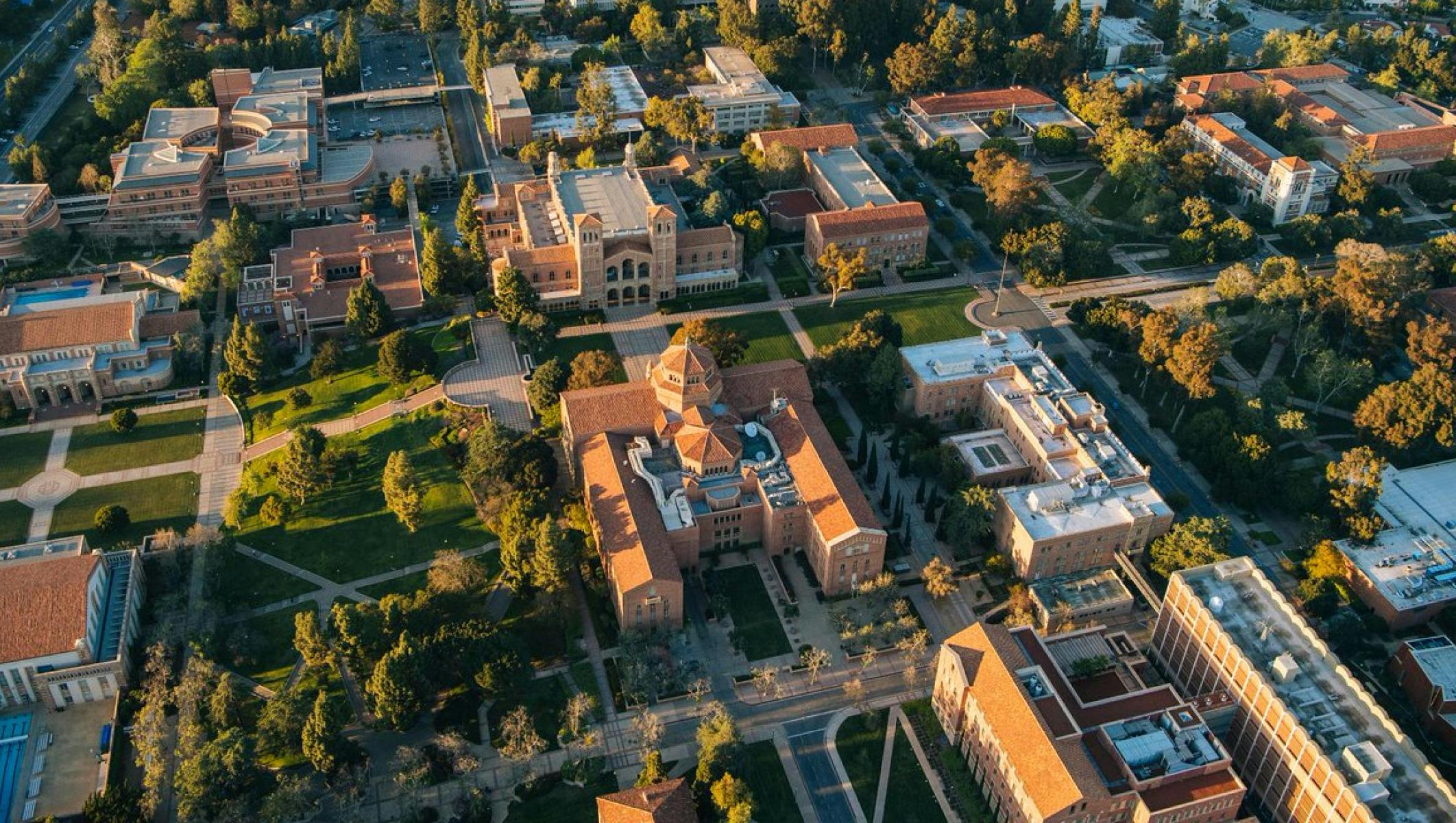 aerial view of the ucla campus