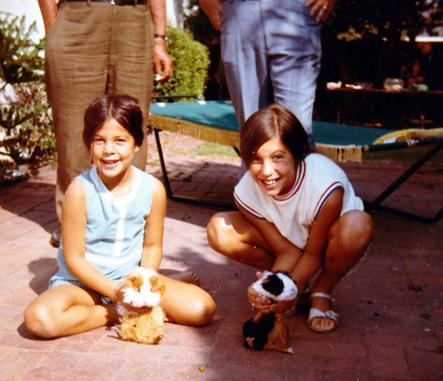 Fonda Snyder (at left) and her sister Dawn Heinrichs, in the early 1970s. Courtesy of Fonda Snyder