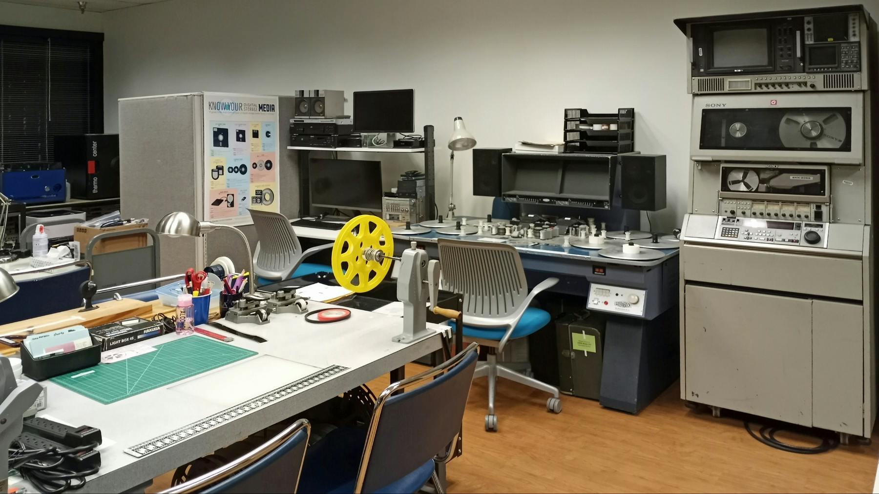 The UCLA IS Lab provides student access to equipment needed to learn preservation and archival skills.