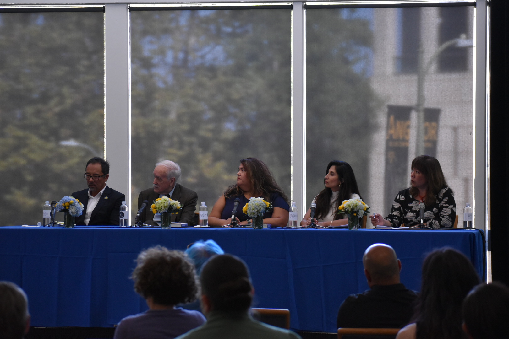 Panel L-R: UCLA Associate Vice Chancellor of Equity, Diversity and Inclusion and Professor of Education Mitchell Chang; orfield, Audrey Dow, senior vice president, Campaign for College Opportunity; Mayra Lara, assocaite director of educator engagement, The Education Trust-West; and Alison Yoshimoto-Towery, executive director, UC-CSU California Collaborative for Neurodiversity and Learning, UCLA; former chief academic officer, LAUSD.