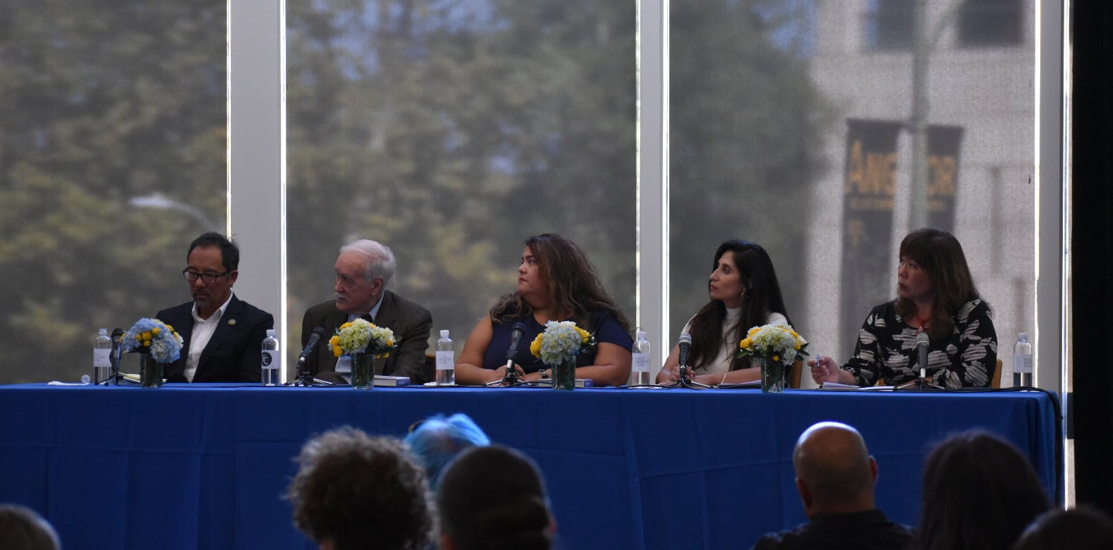 Panel L-R: UCLA Associate Vice Chancellor of Equity, Diversity and Inclusion and Professor of Education Mitchell Chang; orfield, Audrey Dow, senior vice president, Campaign for College Opportunity; Mayra Lara, assocaite director of educator engagement, The Education Trust-West; and Alison Yoshimoto-Towery, executive director, UC-CSU California Collaborative for Neurodiversity and Learning, UCLA; former chief academic officer, LAUSD.