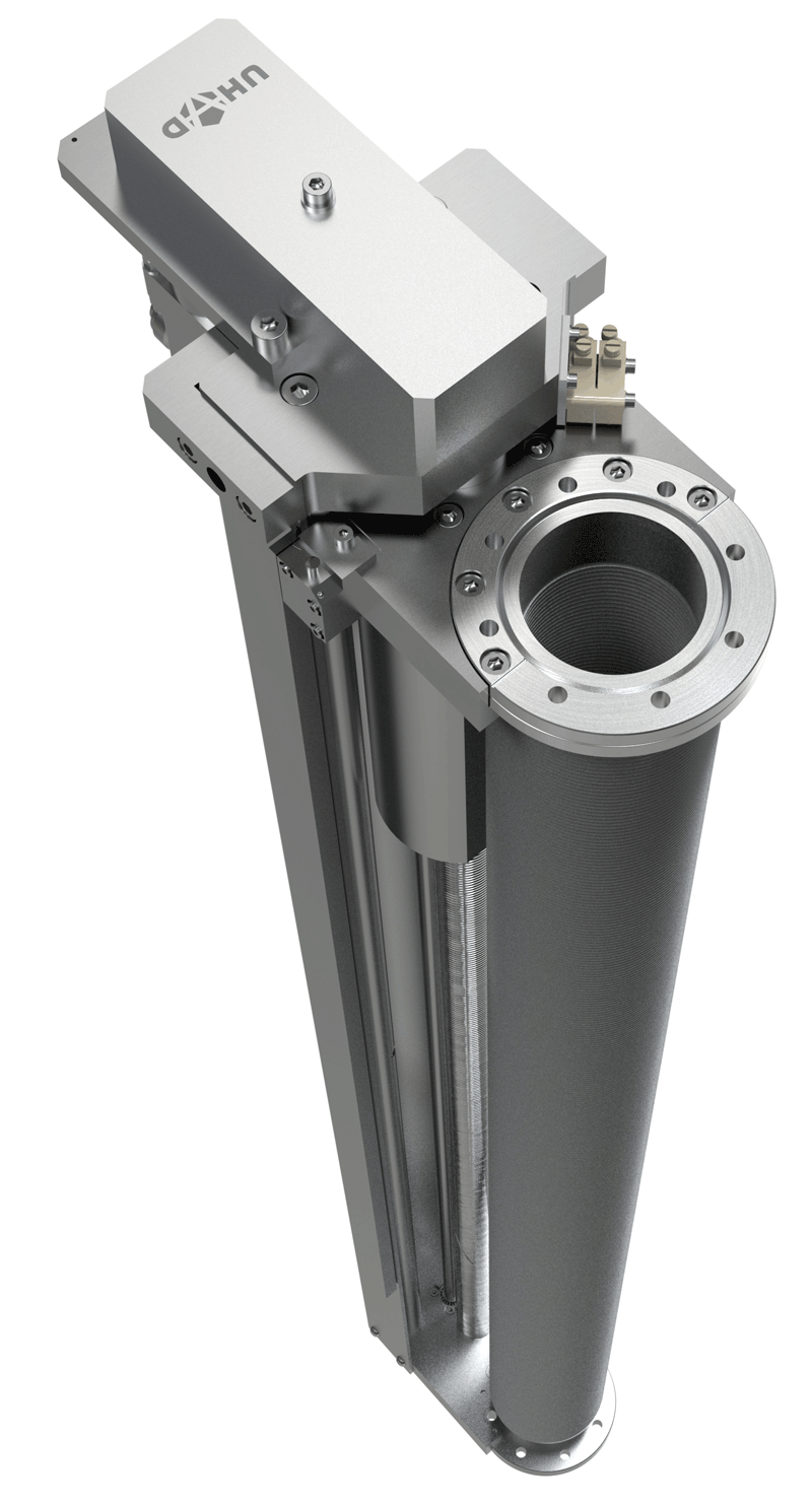 Long travel linear shift mechanism providing strokes of up to 1000mm